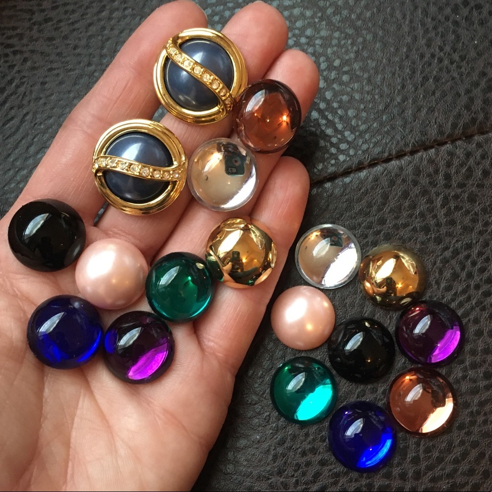 VTG Joan Rivers changeable clip on earrings